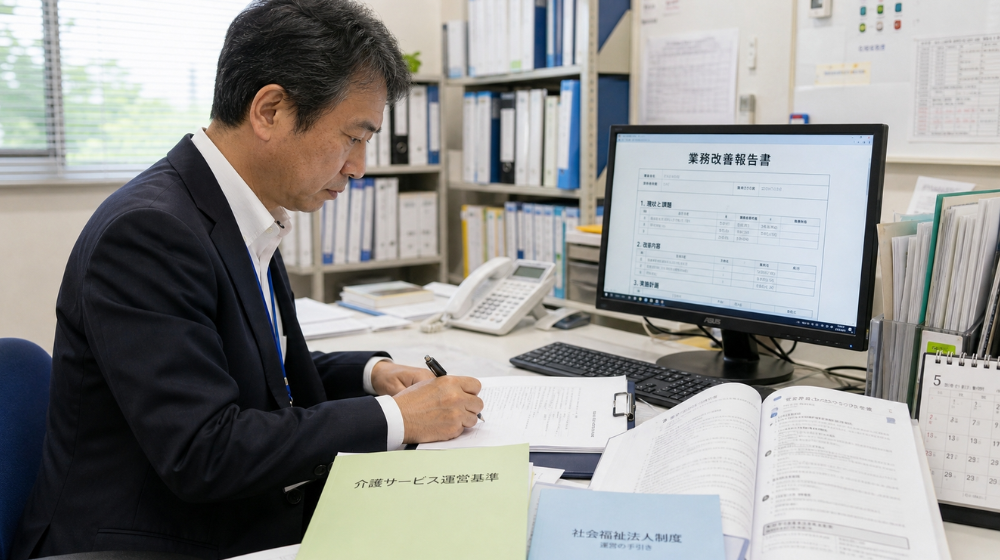 結果通知の確認から改善報告書提出までの流れ