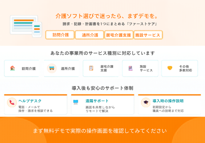ファーストケアの導入イメージ