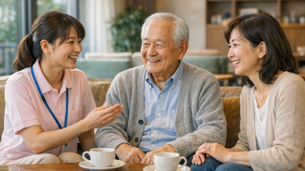 場面別の介護接遇NG事例とOK事例の比較